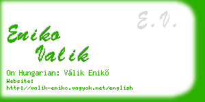 eniko valik business card