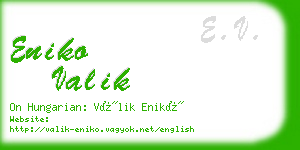 eniko valik business card